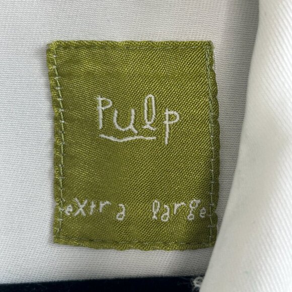 Pulp White Casual 3/4 Sleeves Tencel Button Front  Shirt Size M - Picture 4 of 7